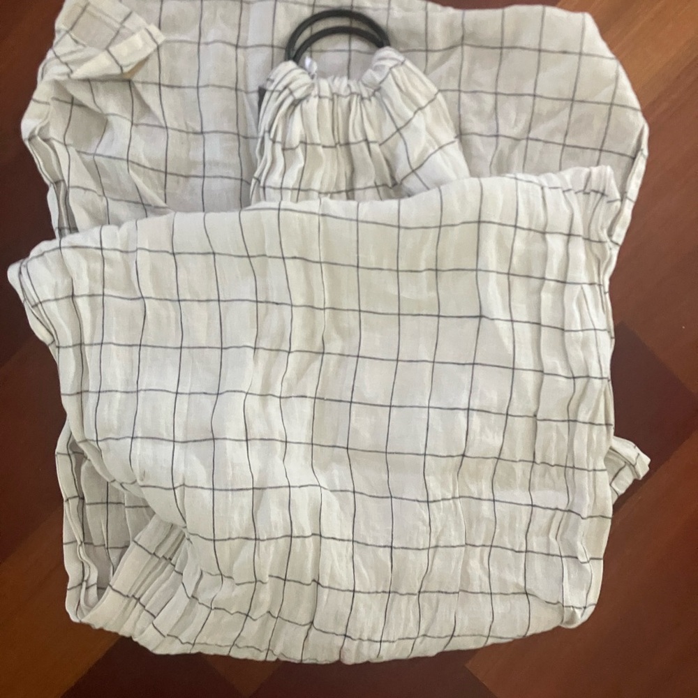 WildBird White and Black Checkered ring sling
